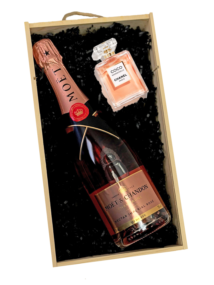 Moet Nectar Rose Champagne And Coco Chanel Perfume Set